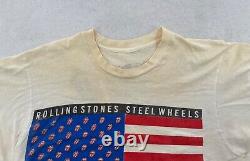 Vintage (c) 1989 Rolling Stones Steel Wheels The North American Tour T-shirt L