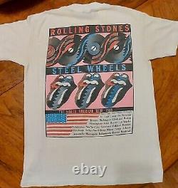 Vintage concert T shirt Rolling Stones Steel Wheels