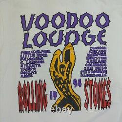Vintage rolling Stones t-shirt Voodoo lounge tour 1994 rare XL Jagger Richards