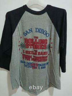 Vintage rolling stones band 1981 t shirt 3q size L