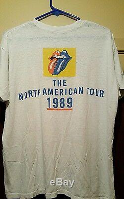 Vintage rolling stones shirt the north American tour 1989 size Large rare