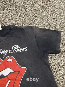 Vintage rolling stones t shirt original size medium faded 1981 Tour Rare