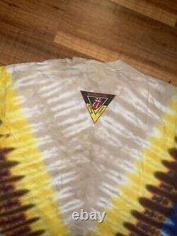Vintage rolling stones tshirt xl 90s dragon tie dye euc tour band