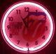 Vintage Takane Neon Wall Clock With Rolling Stones Forty Licks Made In Usa