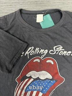 Vtg 1981 The Rolling Stones'81 North American Tour Size XL Black T-Shirt