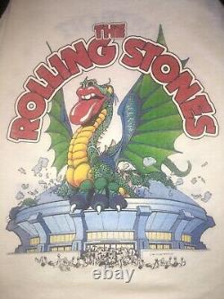 Vtg 1981 The Rolling Stones Concert Tour T Shirt Santana Iggy Pop Detroit MI