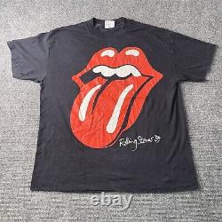 Vtg 1989 Rolling Stones Steel Wheels Tour Tshirt Mens Xl Single Stitch Band Tee