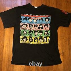 Vtg 1989 The Rolling Stones Steel Wheels Concert Tour T Shirt Some Girls USA XL