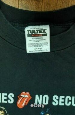 Vtg 1999 Rolling Stones No Security Tour Tultex T-Shirt Black Size (XL)
