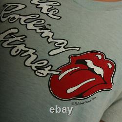 Vtg 70s faded ROLLING STONES some girls 1978 tour soft single stitch lips tee SM