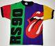 Vtg 90s 1990 Rolling Stones Urban Jungle Brockum Tour T Shirt Sz L Rare Color Og