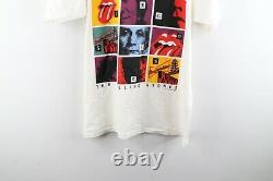 Vtg 90s Holoubek Mens XL Budweiser Rolling Stones Andy Warhol Spell Out T-Shirt