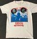 Vtg 90s Nirvana Nevermind Uk Tour Shirt L Kurt Cobain Sonic Youth Pearl Jam Acdc