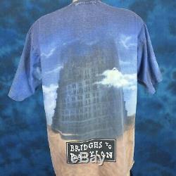 Vtg 90s THE ROLLING STONES BRIDGES TO BABYLON CONCERT ALL-OVER PRINT T-Shirt XL