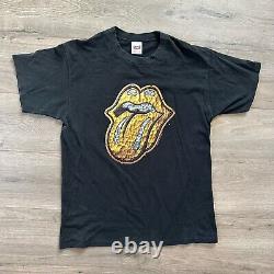 Vtg 90s The Rolling Stones bridges to babylon tour tshirt usa made Single Stitch