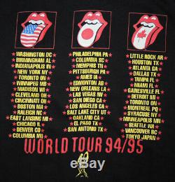 Vtg'94 Rolling Stones Voodoo Lounge Concert T Shirt Lg Brockum Single Stitch