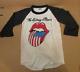 Vtg Authentic Rolling Stones 1981 The Knits Raglan Shirt Raindrop Products Sz S