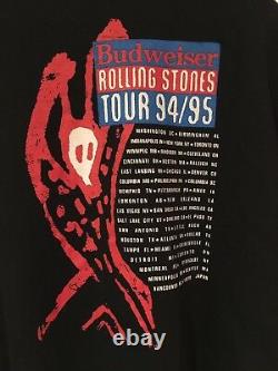 Vtg Rolling Stones 1994 Rolling Stones Budweiser Tour Sweatshirt Rock Men XL