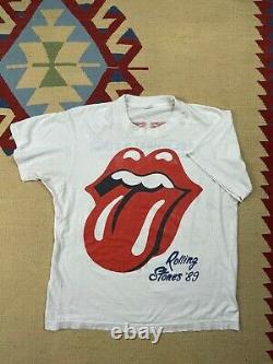 Vtg Rolling Stones 89 Steel Wheels Tour LA Coliseum Guns N Roses Shirt Size L