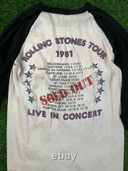 Vtg Rolling Stones Dragon 1981 Concert Tour The Knits Sold Out T-Shirt Medium