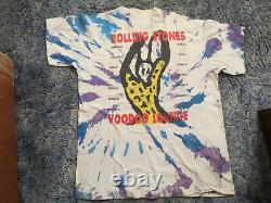 Vtg The Rolling Stones 1994 Voodoo Lounge World Tour Double Sided Tee Shirt RARE