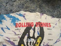 Vtg The Rolling Stones 1994 Voodoo Lounge World Tour Double Sided Tee Shirt RARE