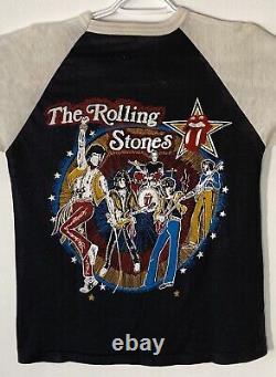 Vtg Vintage 80s The Rolling Stones 1981 US Tour Tattoo You Raglan T Shirt Medium