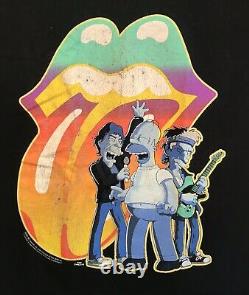 Vtg Vintage The Rolling Stones Homer Simpson 2002 T Shirt Concert Tour Large
