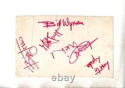 1963 Rolling Stones Hand Signé Autographs On Vintage Album Page