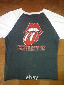 1970 Vintage Rolling Stones Live Tour T-shirt Tops Raglan Longueur De Trois Quarts