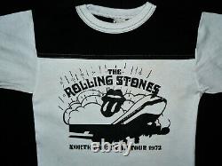 1972 Vtg Rolling Stones North American Tour Tshirt 70s Rock Concert Souvenir S