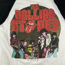 1980 The Rolling Stones Vintage Tour Band Rock Shirt 80s Vtg Rare Raglan