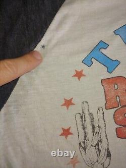 1981 Rolling Stones Cotton Bowl Shirt Tournée De T-shirt Raglan Texas Jersey