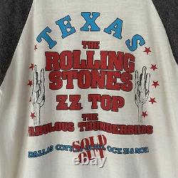 1981 Rolling Stones Dallas Texas Avec Zz Top Vintage Tour Band Rock Shirt 80s 1980