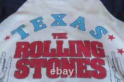 1981 Stones Rolling Zz T-birds Fabuleux Houston Vinture Concert T-shirt Larg