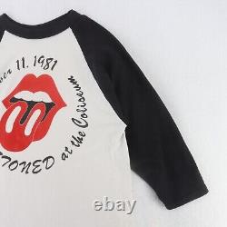 1981 The Rolling Stones Vintage Tee-shirt Adulte Jersey Octobre Taille Moyenne