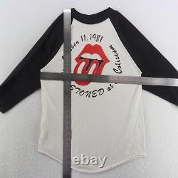 1981 The Rolling Stones Vintage Tshirt Jersey Tshirt Octobre Taille Moyenne