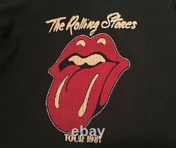 1981 Tournée De Concert Rolling Stones Long Sleeve Shirt XL