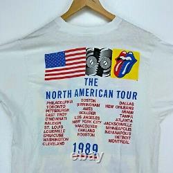 1989 The Rolling Stones North American Tour Brockum Vintage T-shirt XL Rock Band