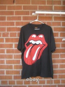 1990s Vtg The Rolling Stones Anglais Rock Band Fine XL Brockum T-shirt USA