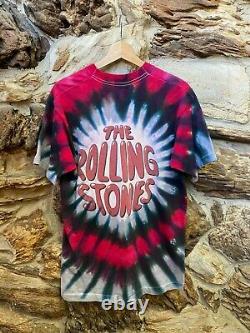 1994 The Rolling Stones Voodoo Lounge Tie Dye 90s Vtg Graphic Shirt Hommes XL
