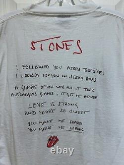 1994 Vintage Rolling Stones Love Est Forte T-shirt Taille XL Brockum Tag Rare