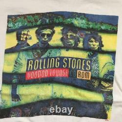 1995 Rolling Stones Vintage T-shirt Vaudou Lounge CD Rom Point Unique