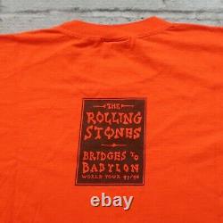 1997 Rolling Stones Bridges To Babylon Tour Tshirt Made In USA Single Stitch Vtg
