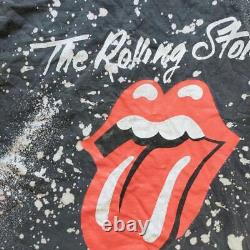 2241 Rolling Stones Band T-shirt Vêtements D'occasion Vintage XL Bleach