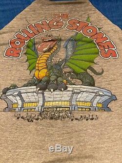 80 Vintage 1981 The Rolling Stones American Dragon Rock Concert Tour T-shirt XL
