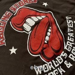 80 Vintage Rolling Stones Parking Lot Concert T-shirt Hommes Sz Xs S 70