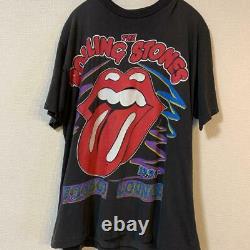 90s Rolling Stones Vintage T-shirt XL Noir Longueur 28.0 Largeur Du Corps 22,8