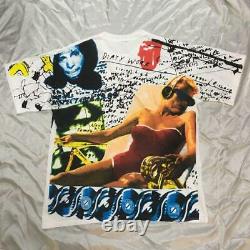 90s USA A Fait Rolling Stones T-shirt Pleine Grandeur Impression Taille XL Article Rare