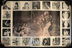 Affiche Vintage Originale Rolling Stones Collage 1970s Music Memorabilia Headshop